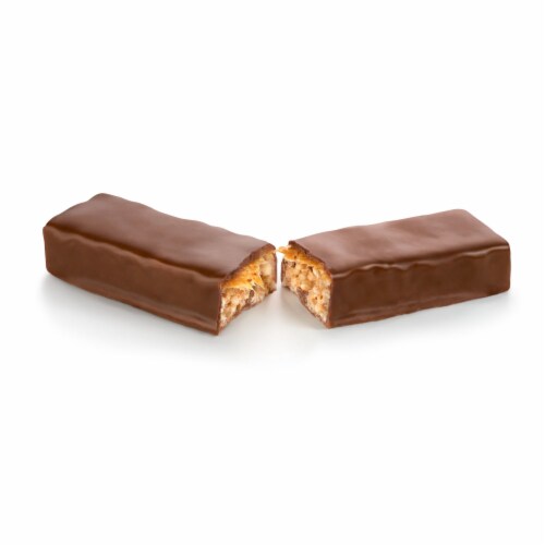 WHATCHAMACALLIT Chocolate Caramel Peanut Crisps King Size Candy Bar Perspective: right