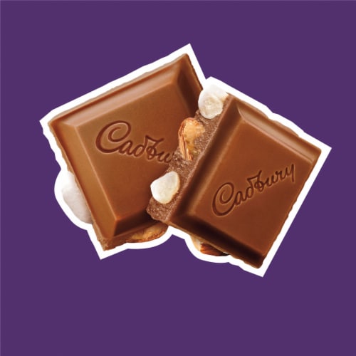 CADBURY DAIRY MILK Rock the Road Milk Chocolate Almonds and Marshmallow Fudge Candy Bar Perspective: right