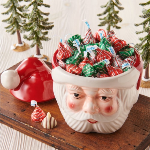 HERSHEY'S HUGS Milk Chocolate Hugged by White Creme Christmas Candy Bag Perspective: right