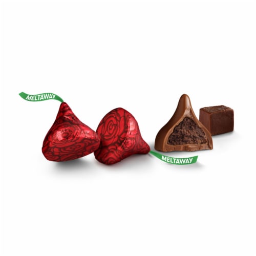 HERSHEY'S KISSES Milk Chocolate Meltaway Valentine Candy Bag Perspective: right