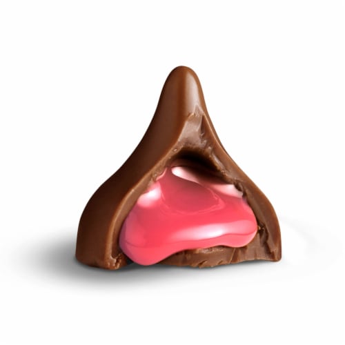HERSHEY'S KISSES Cherry Cordial Flavored Milk Chocolate Christmas Candy Bag Perspective: right