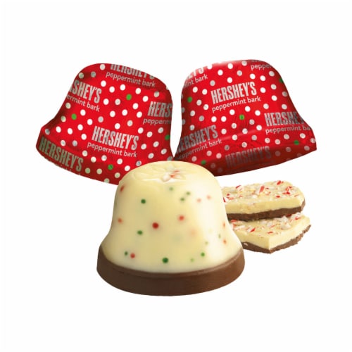 HERSHEY'S Peppermint Bark Bells Christmas Candy Bag Perspective: right