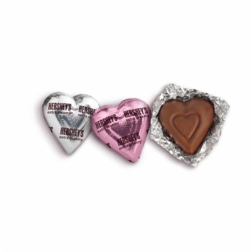 HERSHEY'S Milk Chocolate Hearts Valentine Candy Bag Perspective: right