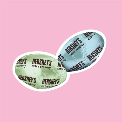 HERSHEY'S Extra Creamy Milk Chocolate Eggs Easter Candy Bag Perspective: right