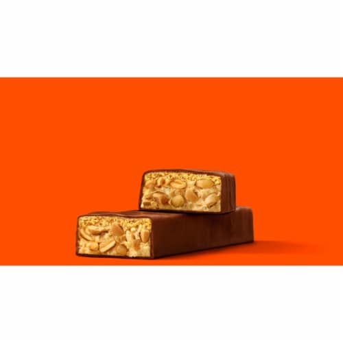 REESE'S Crunchy Peanut Chocolate Peanut Butter and Peanuts King Size Candy Bar Perspective: right