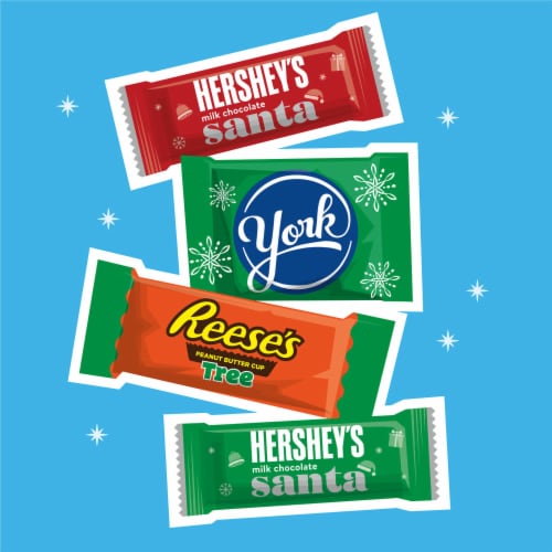 HERSHEY'S REESE'S and YORK Assorted Milk and Dark Chocolate Christmas Candy Variety Bag Perspective: right