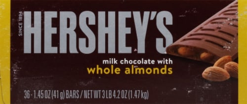 Hershey's®  Milk Chocolate with Almonds Standard Bar Box Perspective: right