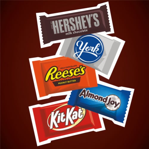 Hershey Assorted Chocolate Flavored Snack Size Candy Party Pack Perspective: right
