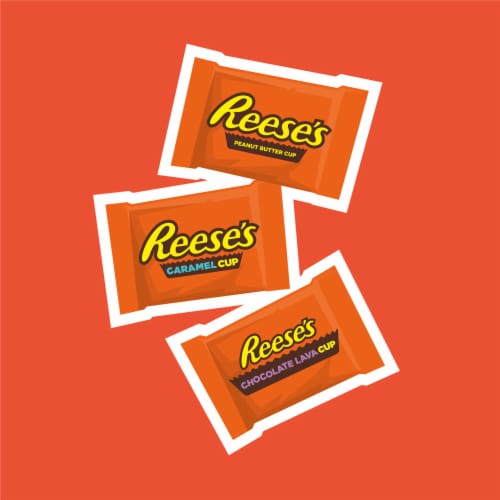 REESE'S Assorted Flavored Snack Size Peanut Butter Cups Candy Party Pack Perspective: right