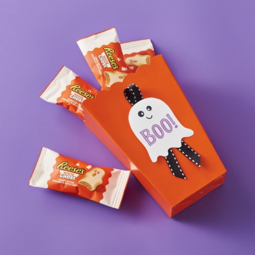 Reese's Halloween White Creme Peanut Butter Cup Ghost Snack Size Candy