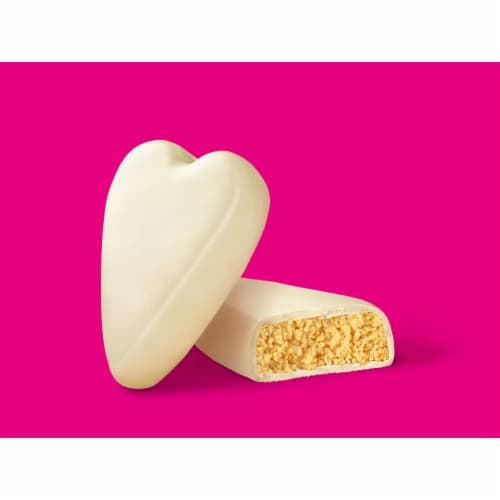 REESE'S White Creme Peanut Butter Hearts Candy Valentine's Day King Size Pack Perspective: right