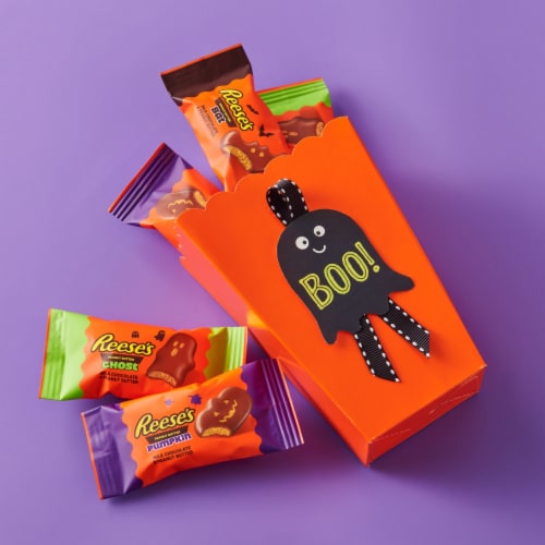REESE'S Milk Chocolate Peanut Butter Snack Size Halloween Candy Variety Bag Perspective: right