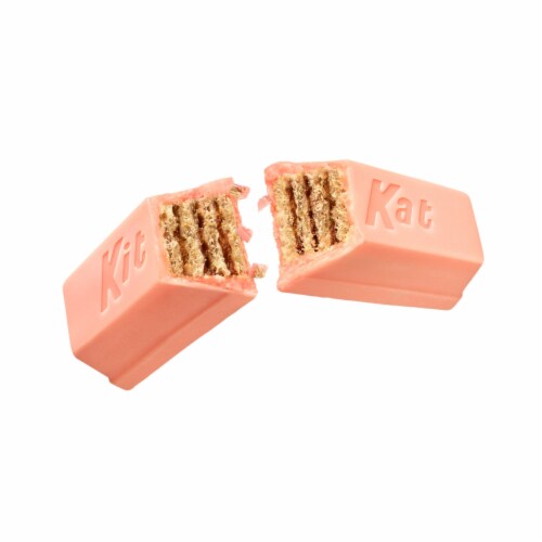 KIT KAT® Raspberry Flavored Creme Wafer Snack Size Valentine Candy Bag Perspective: right