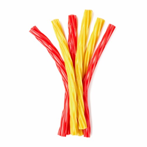 TWIZZLERS Filled Twists Cherry Kick and Citrus Punch Licorice Style Chewy Candy Bag Perspective: right
