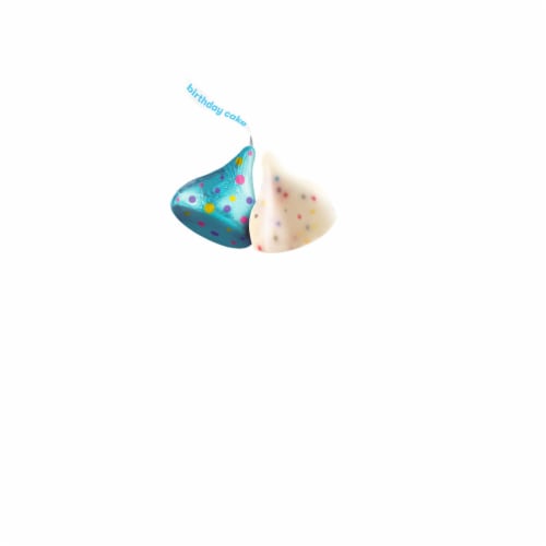 HERSHEY'S KISSES Birthday Cake Flavored Creme with Sprinkles Candy Share Pack Perspective: right