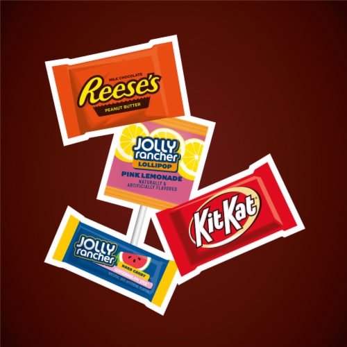 JOLLY RANCHER KIT KAT® and REESE'S Assorted Flavored Snack Size Christmas Candy Party Pack Perspective: right