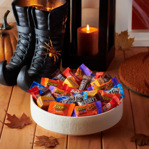 Hershey Assorted Chocolate Flavored Halloween Candy Variety Bag Perspective: right