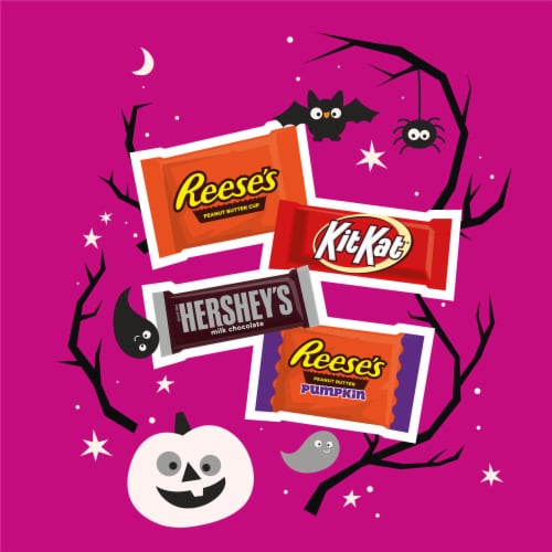 Hershey Assorted Milk Chocolate Snack Size Halloween Candy Variety Bag Perspective: right