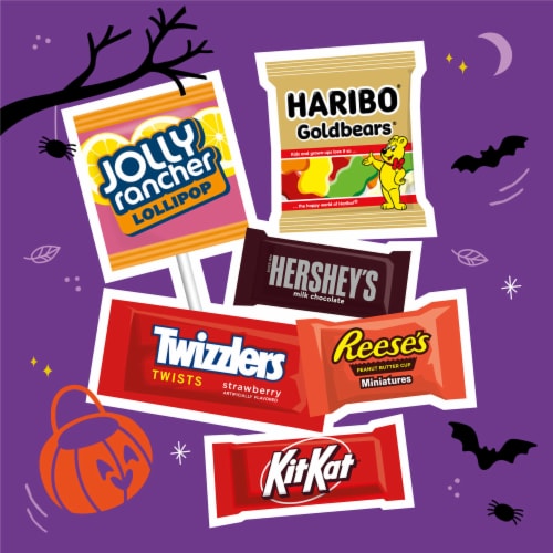 Hershey Miniatures Assorted Flavored Halloween Candy Bulk Bag Perspective: right