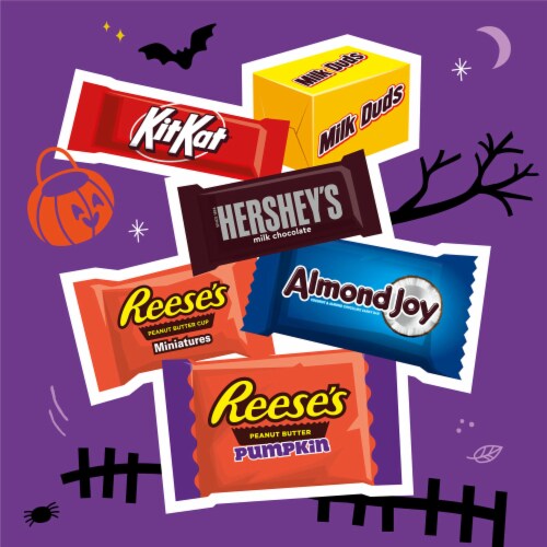 Hershey Assorted Chocolate Flavored Halloween Candy Bag Perspective: right