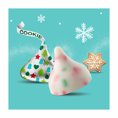 HERSHEY'S KISSES Sugar Cookie Flavored Christmas Candy Bag Perspective: right