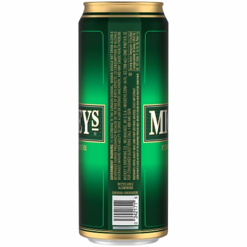 Mickeys Fine Malt Liquor Ale Beer Single Can Perspective: right