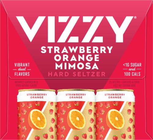 Vizzy Strawberry Orange Mimosa Hard Seltzer Variety Pack Perspective: right