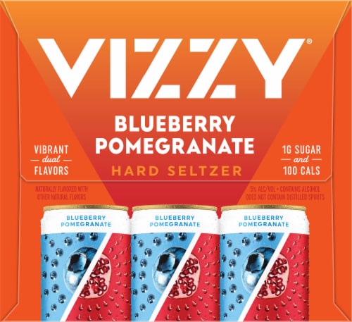 Vizzy Blueberry Pomegranate Hard Seltzer Perspective: right