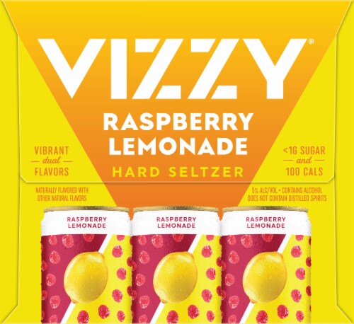 Vizzy Raspberry Lemonade Hard Seltzer Perspective: right