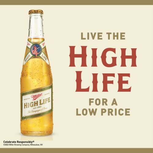 Miller High Life Beer American Lager Beer Perspective: right