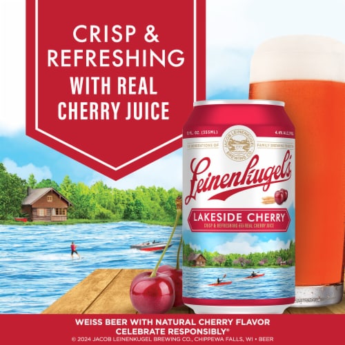 Leinenkugel's Lakeside Cherry Lager Craft Beer Perspective: right