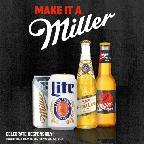 Miller Genuine Draft American Lager Beer Perspective: right