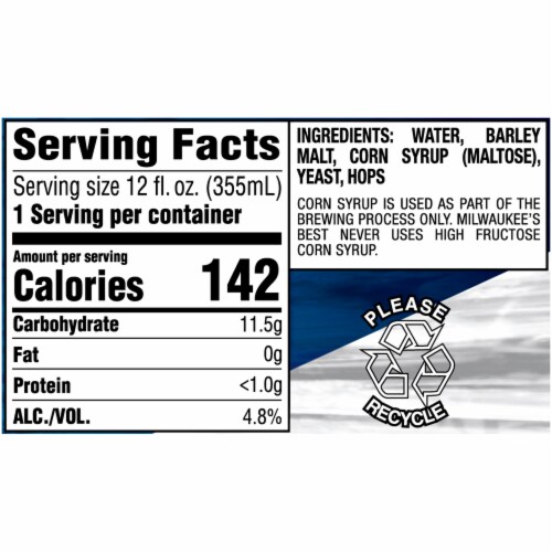 Milwaukee's Best Premium American Lager Beer 15 Cans Perspective: right