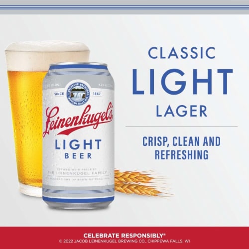 Leinenkugel's Light Pale Lager Beer Cans Perspective: right