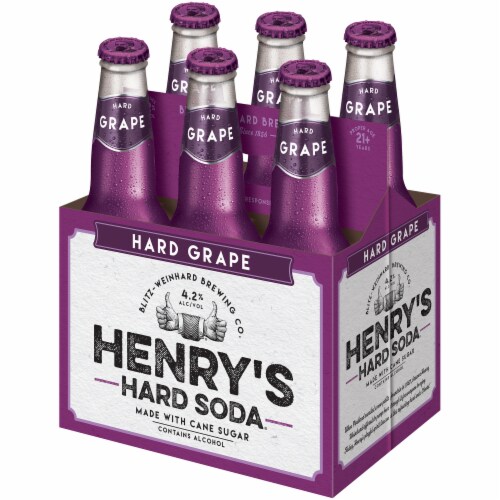 Henry's Hard Soda Grape Flavored Beverage Perspective: right