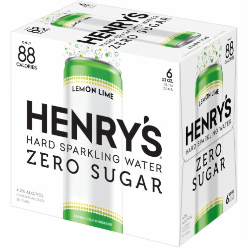 Henry's Hard Soda Lemon Lime Spiked Sparkling Water Perspective: right