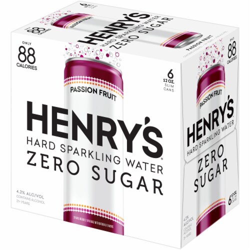 Henry's Hard Passion Fruit Spiked Sparkling Water 6 Count Perspective: right