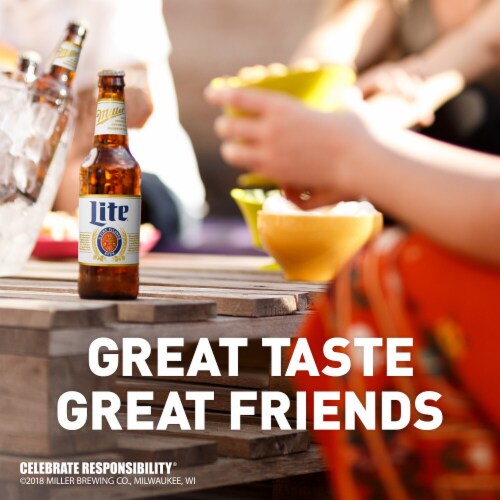 Miller Lite American Pilsner Light Lager Beer Perspective: right