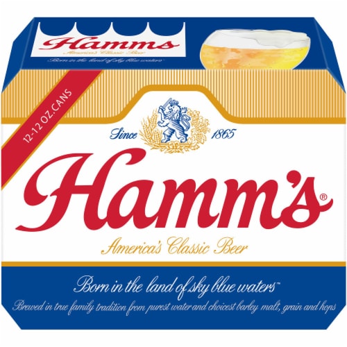 Hamm's American-Style Lager Light Beer Perspective: right