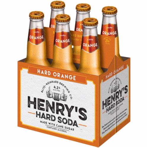 Henry's Hard Soda Orange Flavored Beverage Perspective: right