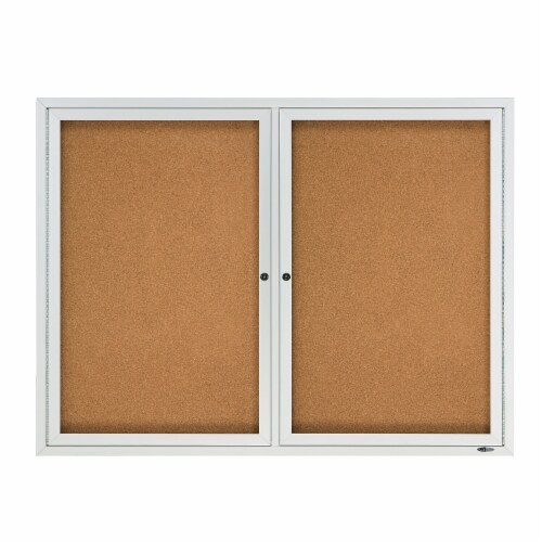Quartet Enclosed Bulletin Board,36 x 48 2364GGS Perspective: right