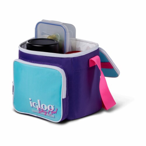 Insulated Lunch Box With Soft Padded Handles - Navy Pink Rose, 1 - Kroger