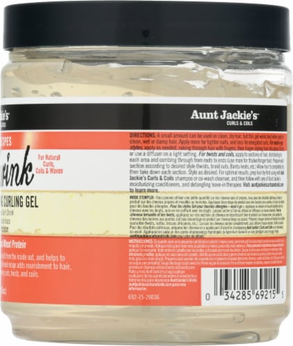 Aunt Jackie's Don't Shrink Flaxseed Elongating Curling Gel Perspective: right