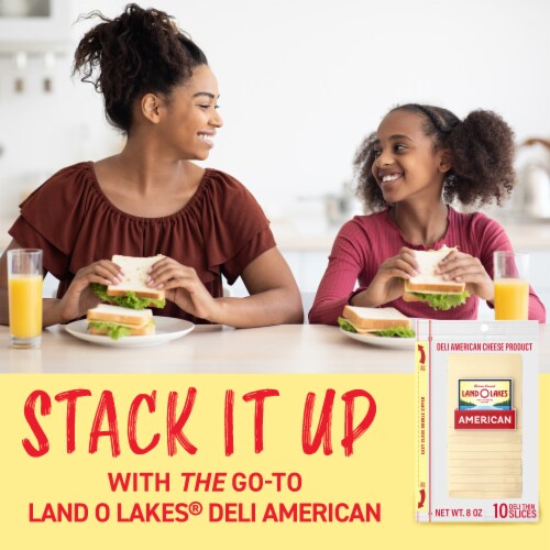 Land O Lakes® Sliced White Deli American Cheese Product Perspective: right