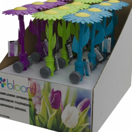 Bond 5025434 13 in. Bloom Sunflower Sprinkler - Green/Blue/Purple Perspective: right