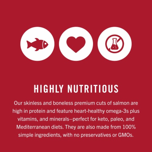 King Oscar Skinless & Boneless Premium Salmon in Olive Oil Perspective: right
