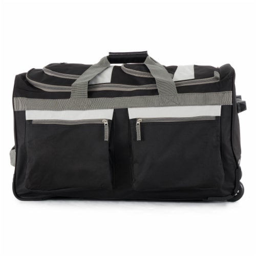 Olympia Rolling Duffel Bag - Black, 1 Piece - Food 4 Less