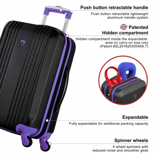 Olympia Apache II 21 Inch Expandable Carry On 4 Wheel Spinner Luggage Purple 1 Piece Ralphs