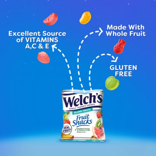 Welch's Fruit Snacks, Fruit Punch & Island Fruits, Gluten Free Snack Packs Perspective: right