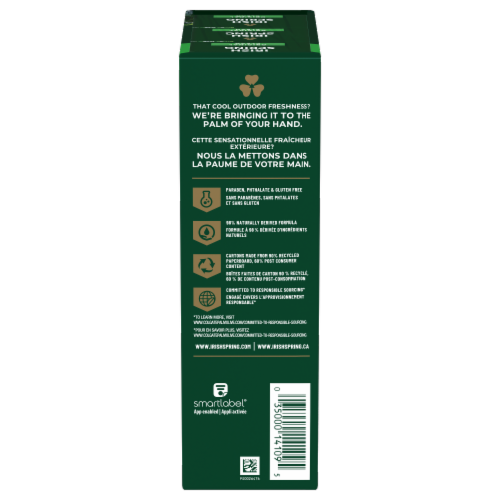 Irish Spring Original Scent Deodorant Bar Soap Perspective: right